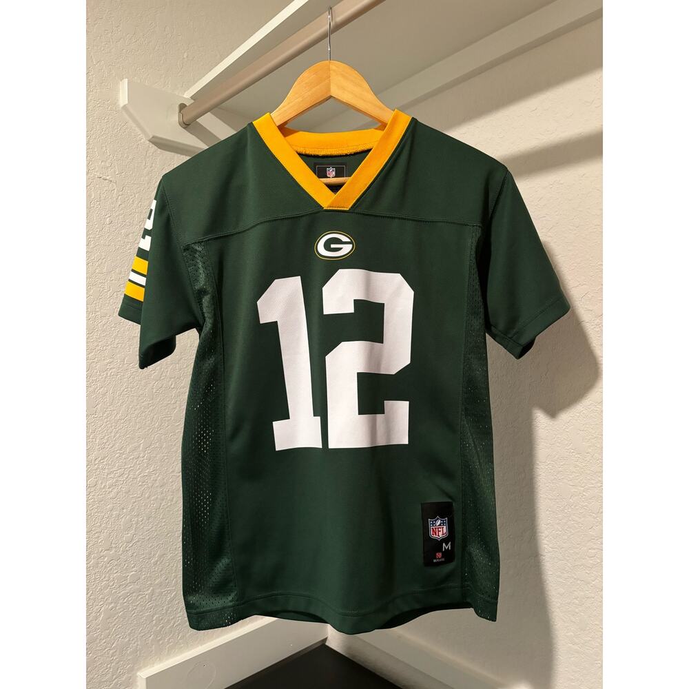 * Green Bay Packers * Aaron Rodgers #12 NFL Football JERSEY * Youth M (10/12)